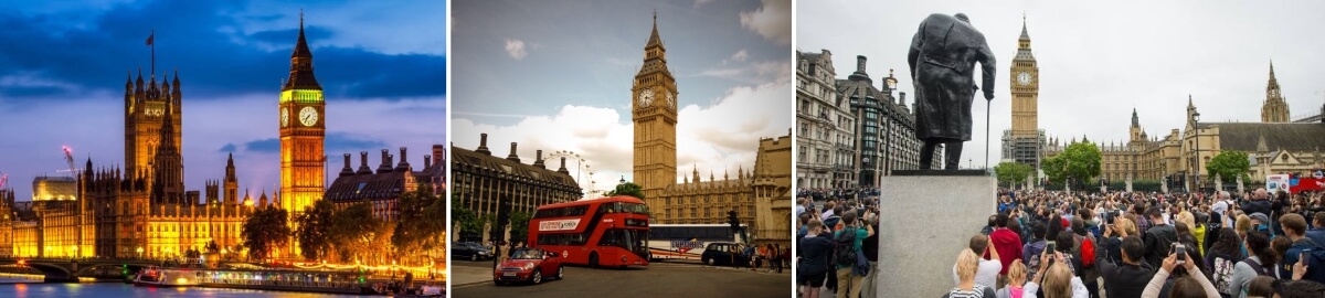 A bus or car sightseeing tour - Big Ben